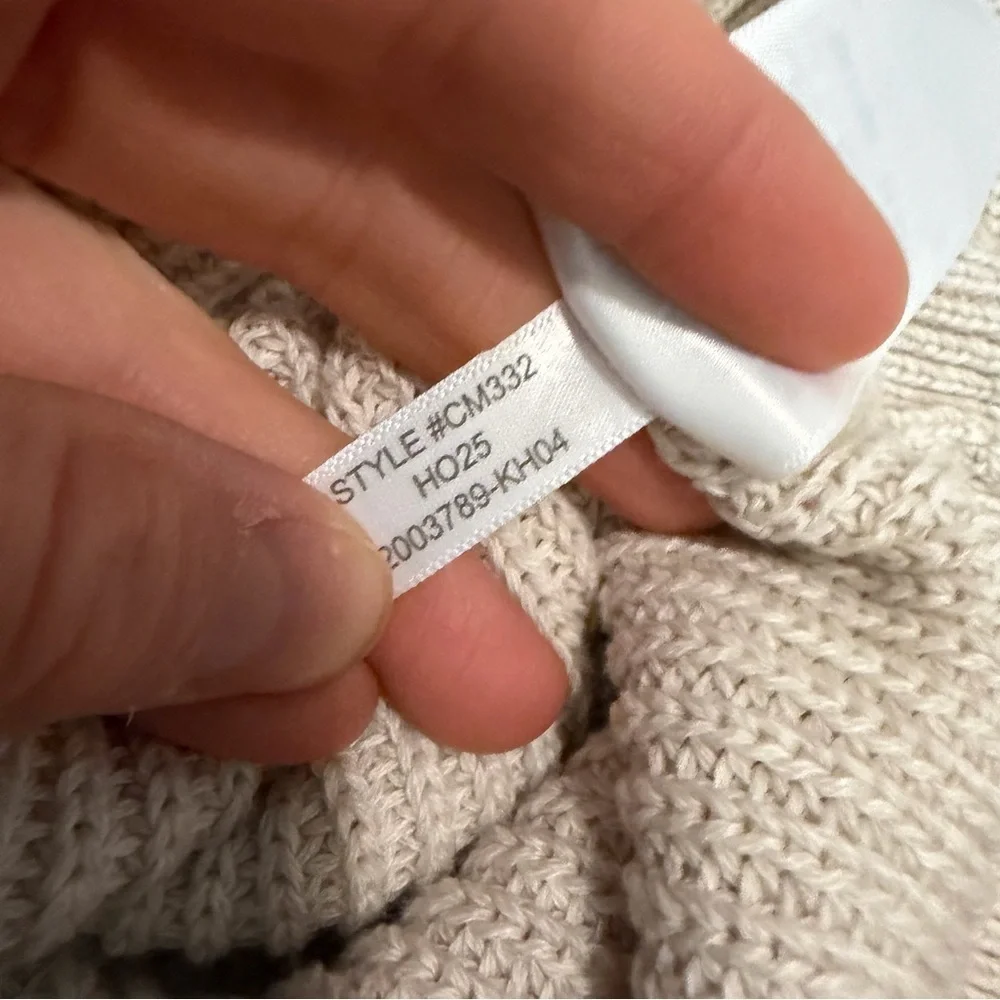 J crew heather natural Heritage cotton ribbed quarter-zip sweater